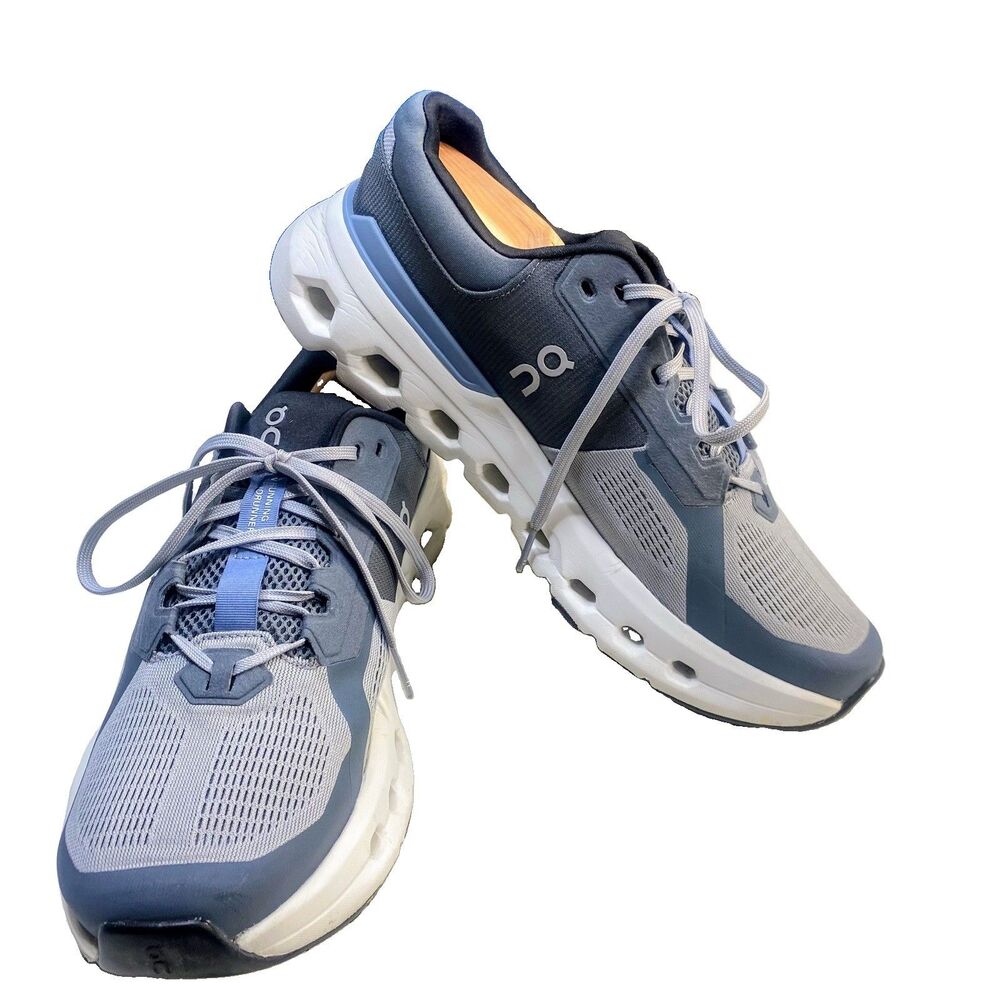 On Cloudrunner 2 Mens Running Shoes Alloy Chambray 9.5 Sneakers 3ME10143194